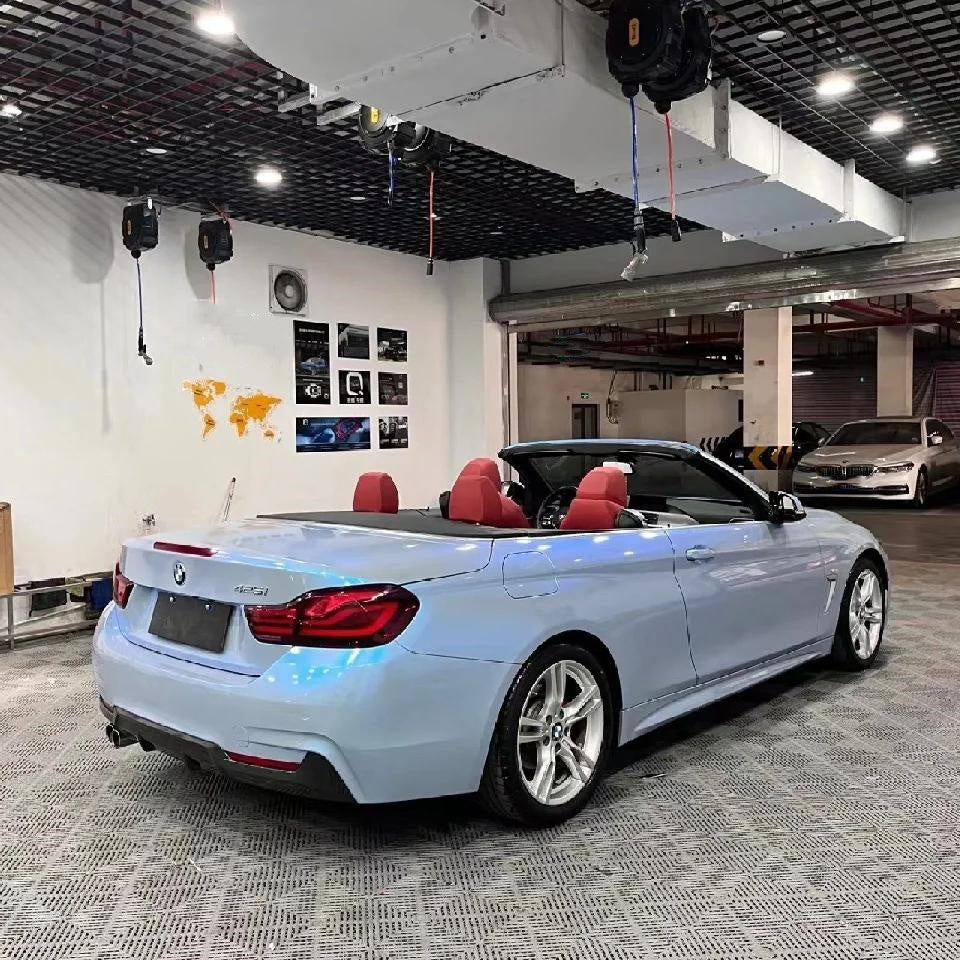 Gloss Metallic Grey Blue Car Vinyl Wrap PET product image 5 - Veloro metallic vinyl wrap