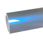 Gloss Metallic Grey Blue Car Vinyl Wrap PET
