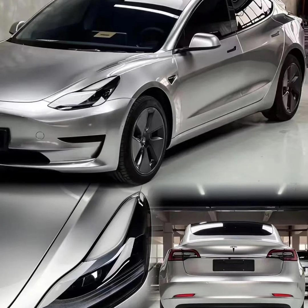Gloss Metallic GT Silver Car Vinyl Wrap PET product image 4 - Veloro metallic vinyl wrap