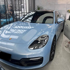 Gloss Metallic Porsche Ice Blue Car Vinyl Wrap PET product image 3 - Veloro metallic vinyl wrap
