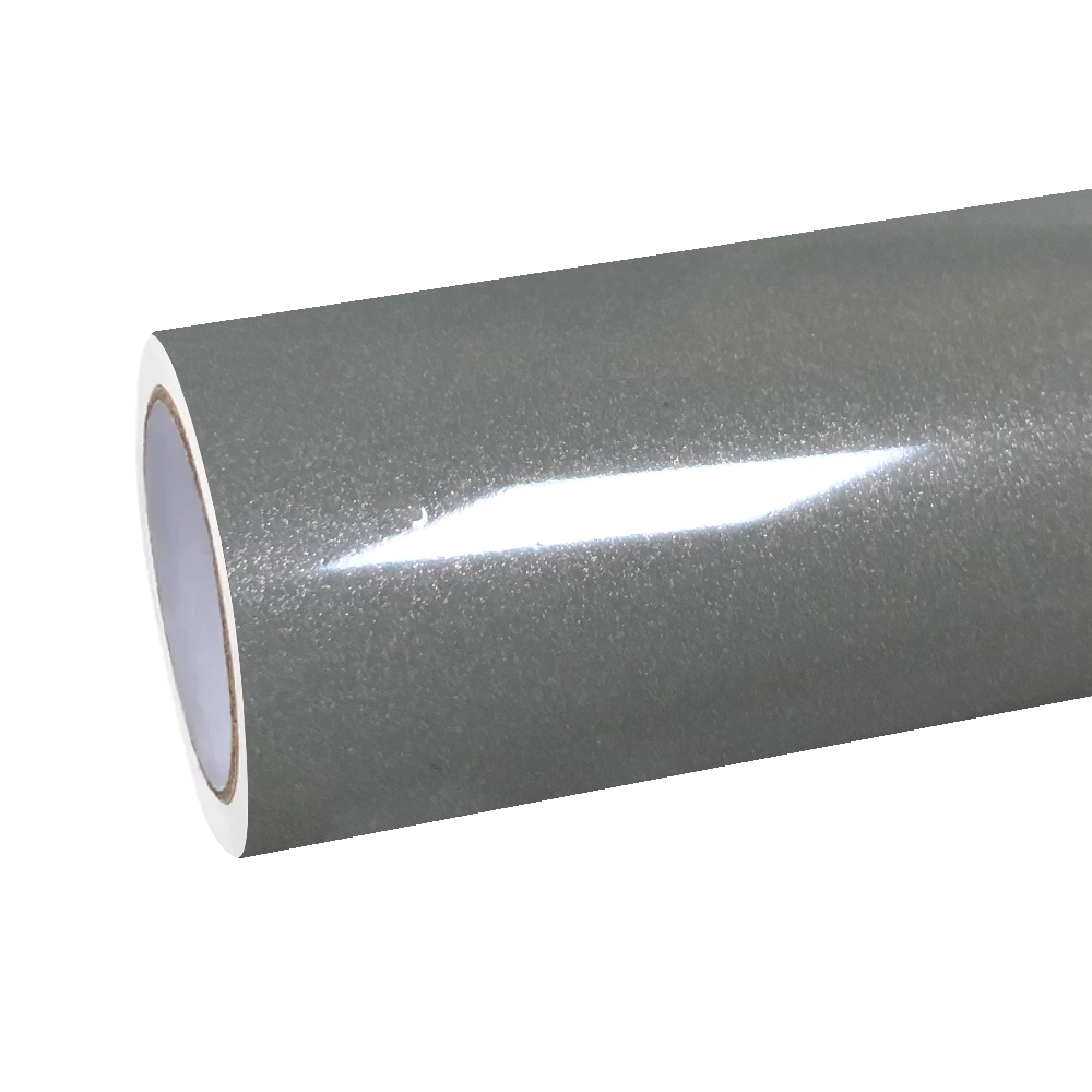 Gloss Metallic Jasper Grey Car Vinyl Wrap PET