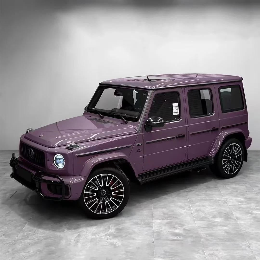 Gloss Metallic Latte Purple Car Vinyl Wrap PET product image 2 - Veloro metallic vinyl wrap