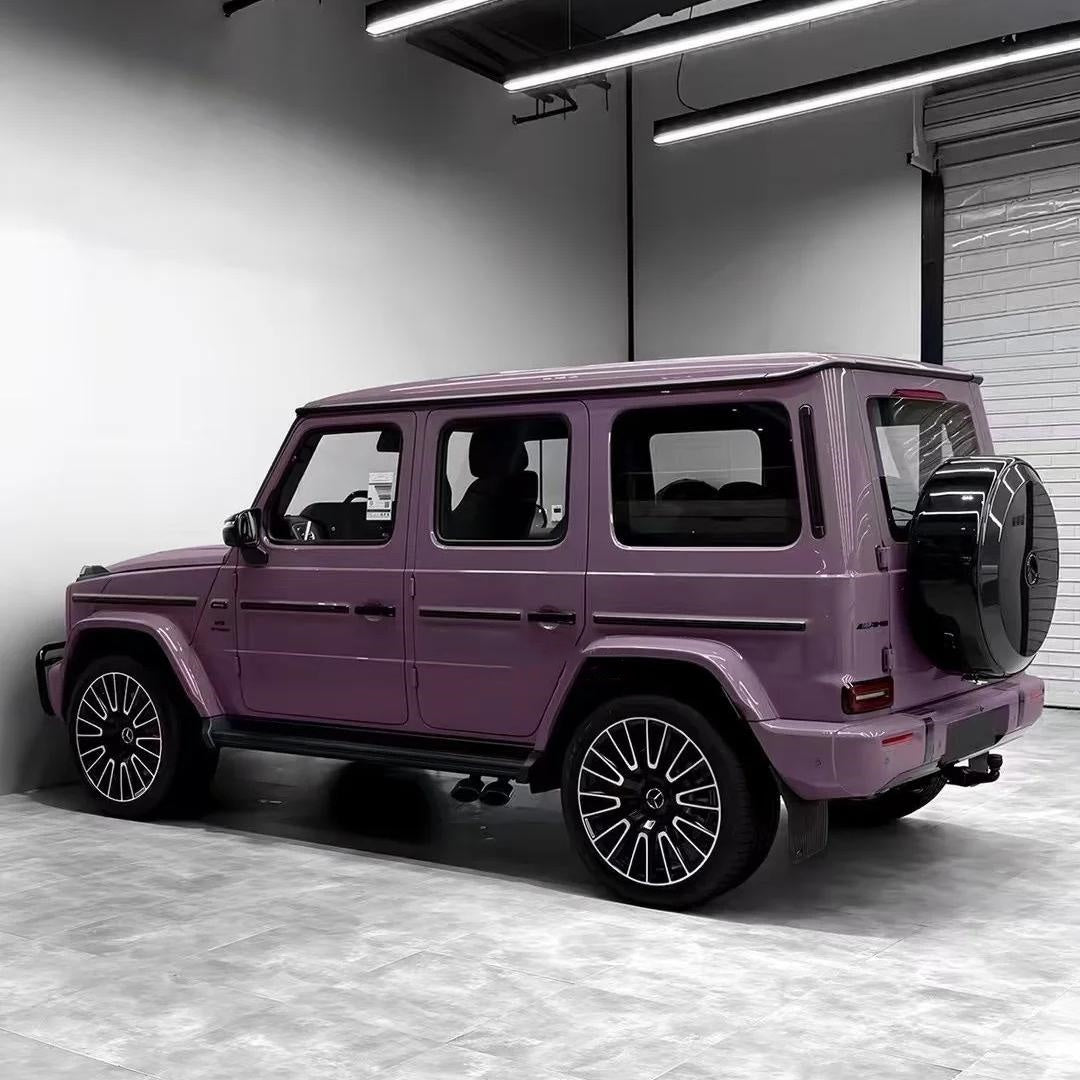 Gloss Metallic Latte Purple Car Vinyl Wrap PET product image 4 - Veloro metallic vinyl wrap