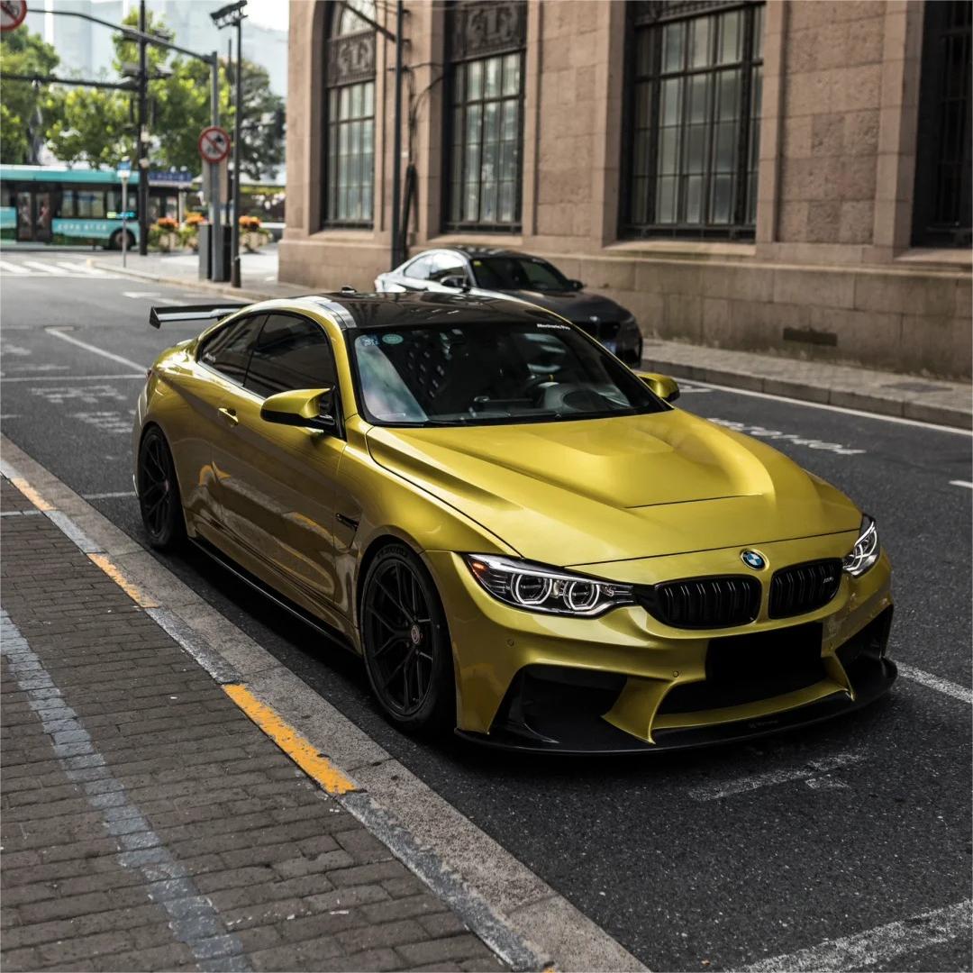 Gloss Metallic Lemon Yellow Car Vinyl Wrap product image 2 - Veloro metallic vinyl wrap