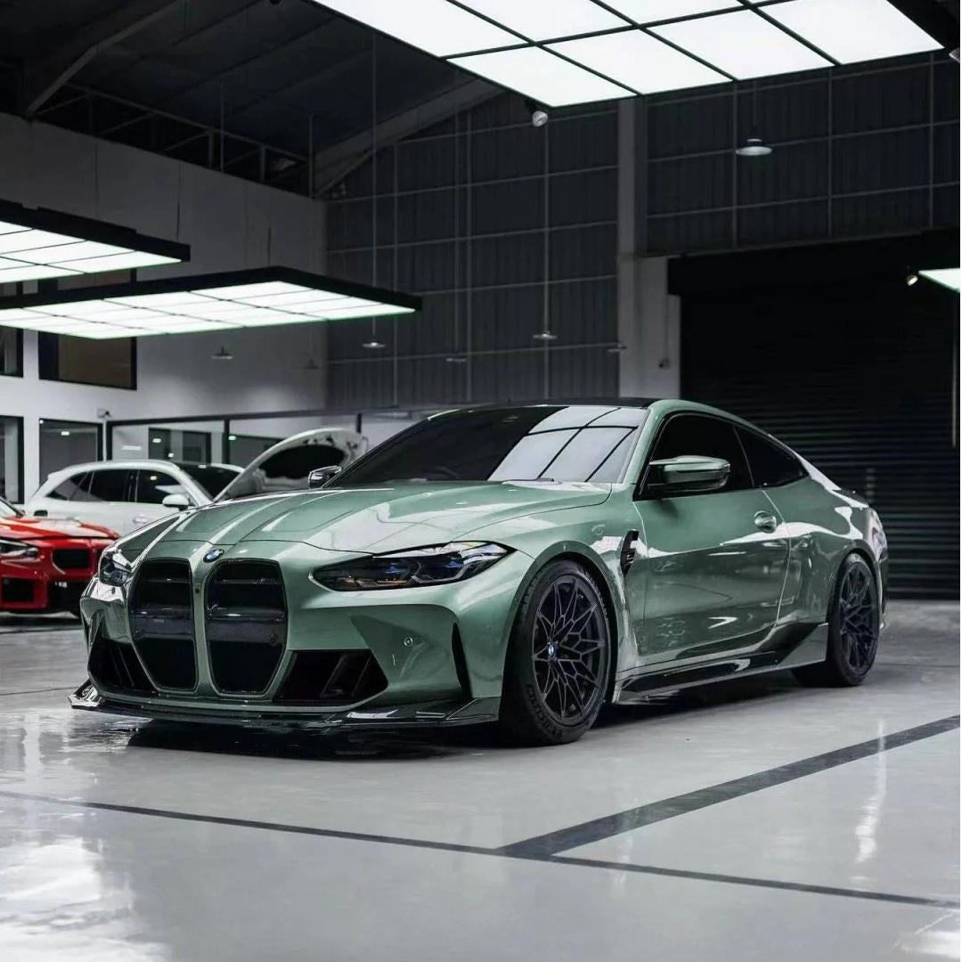 Gloss Metallic Liquid Alpine Green Car Vinyl Wrap PET product image 2 - Veloro metallic vinyl wrap