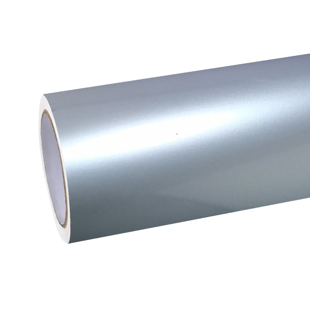 Gloss Metallic Liquid Grey Silver Car Vinyl Wrap PET