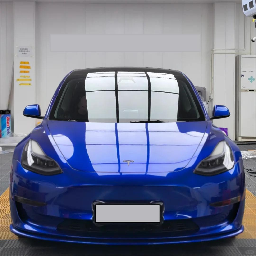 Gloss Metallic Liquid Ocean Blue Car Vinyl Wrap Paper backing product image 2 - Veloro metallic vinyl wrap