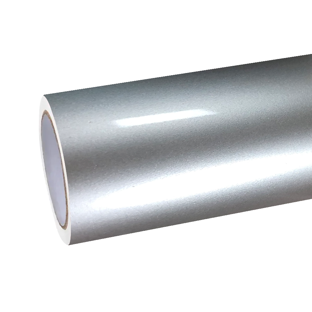 Gloss Metallic Liquid Silver Car Vinyl Wrap PET
