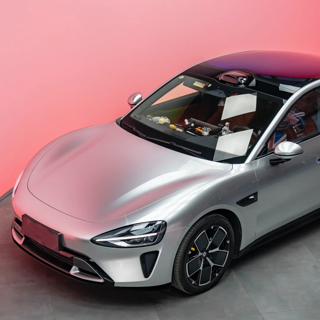 Gloss Metallic Liquid Silver Car Vinyl Wrap PET product image 8 - Veloro metallic vinyl wrap