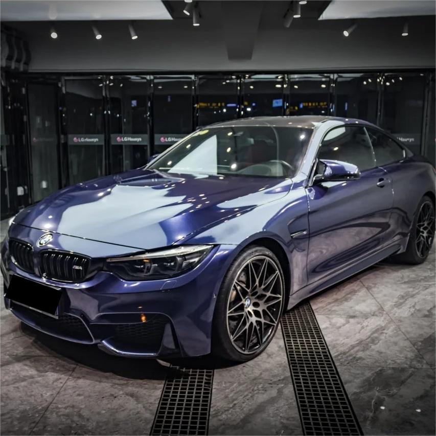 Gloss Metallic Macao Blue Car Vinyl Wrap PET product image 3 - Veloro metallic vinyl wrap