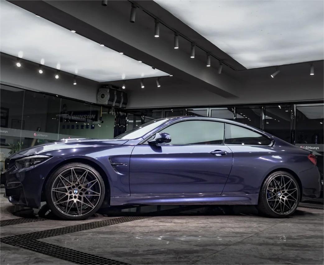 Gloss Metallic Macao Blue Car Vinyl Wrap PET product image 6 - Veloro metallic vinyl wrap
