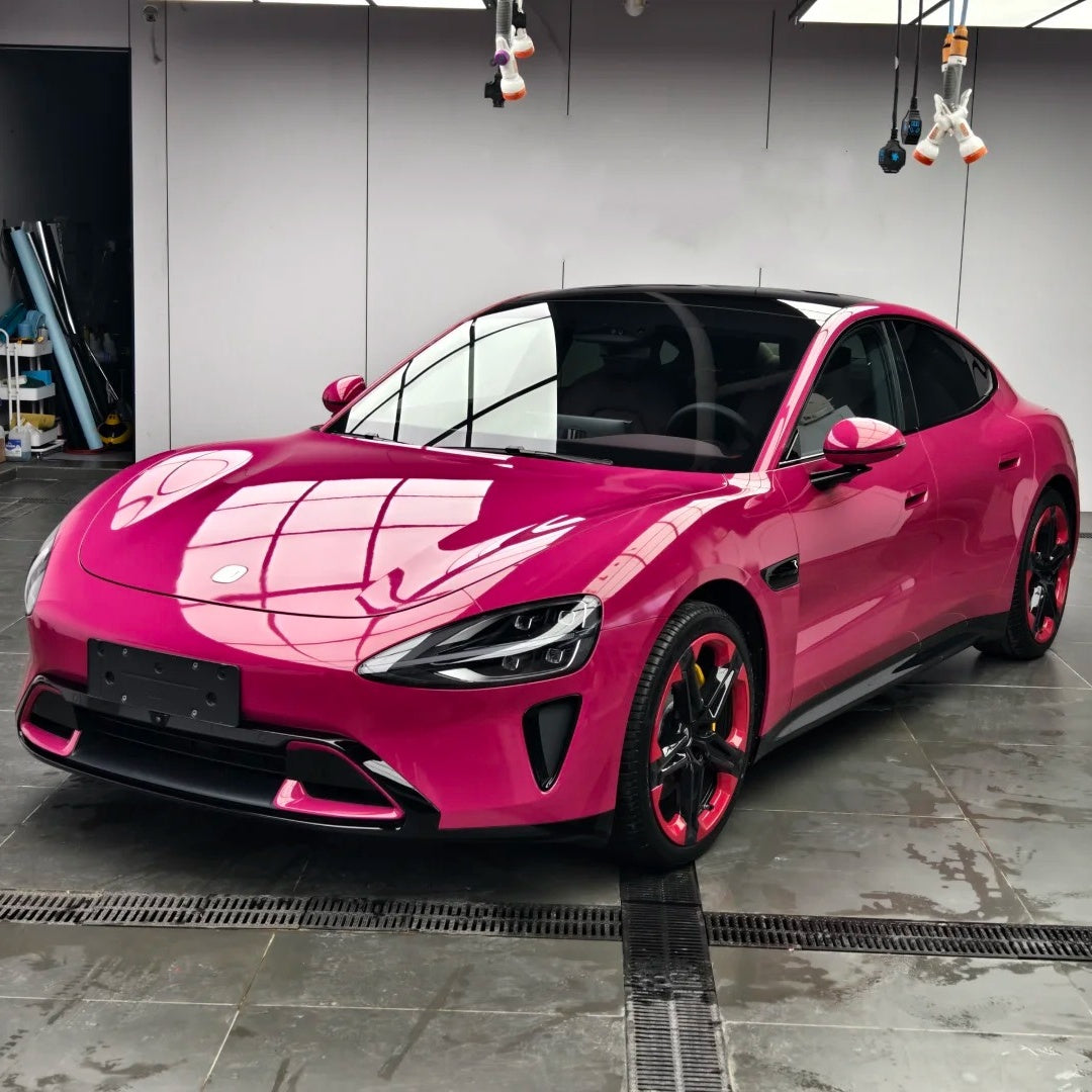 Gloss Metallic Magenta Red Car Vinyl Wrap PET product image 7 - Veloro metallic vinyl wrap