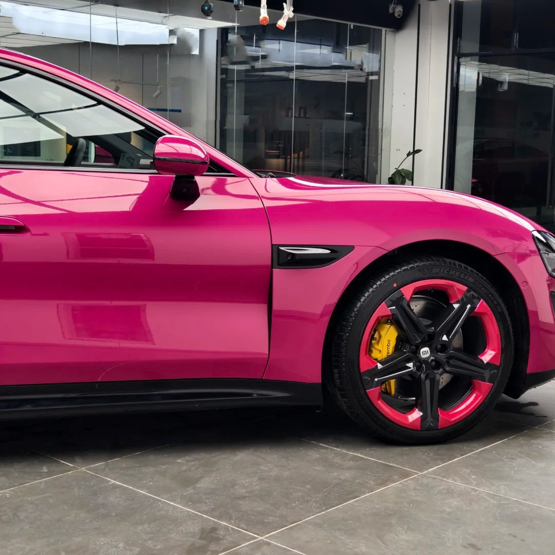 Gloss Metallic Magenta Red Car Vinyl Wrap PET product image 11 - Veloro metallic vinyl wrap