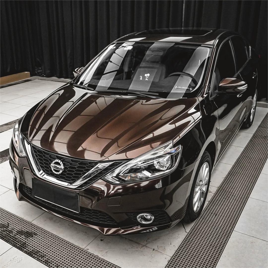 Gloss Metallic Mahogany Red Car Vinyl Wrap PET product image 2 - Veloro metallic vinyl wrap