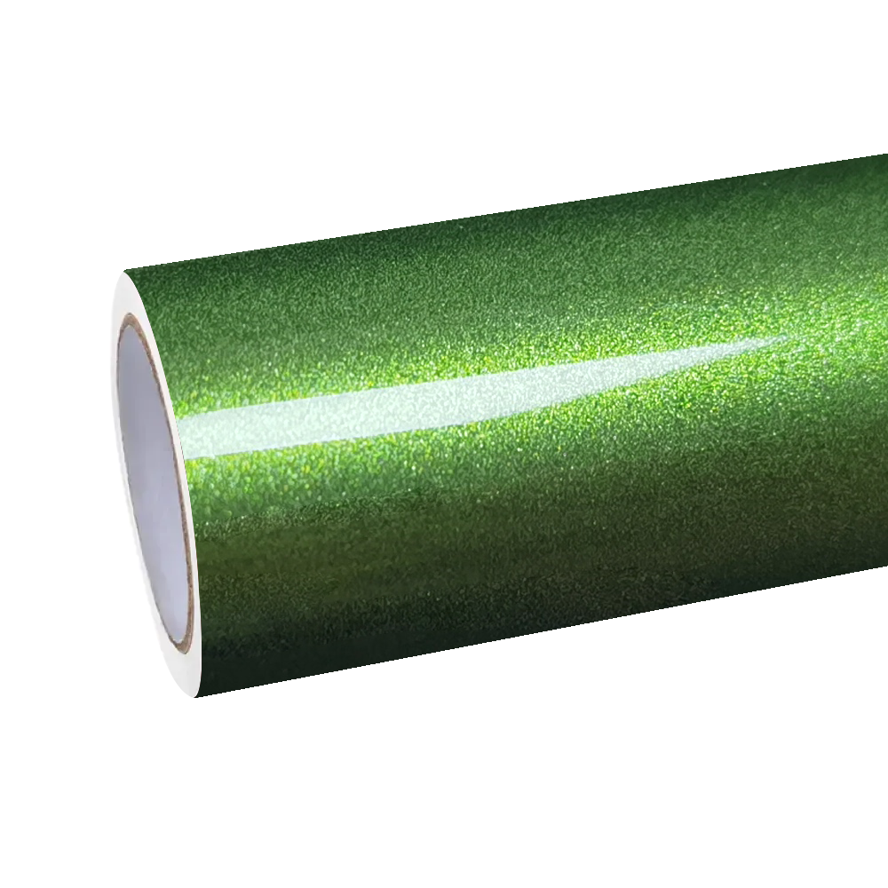 Gloss Metallic Mamba Green Car Vinyl Wrap PET