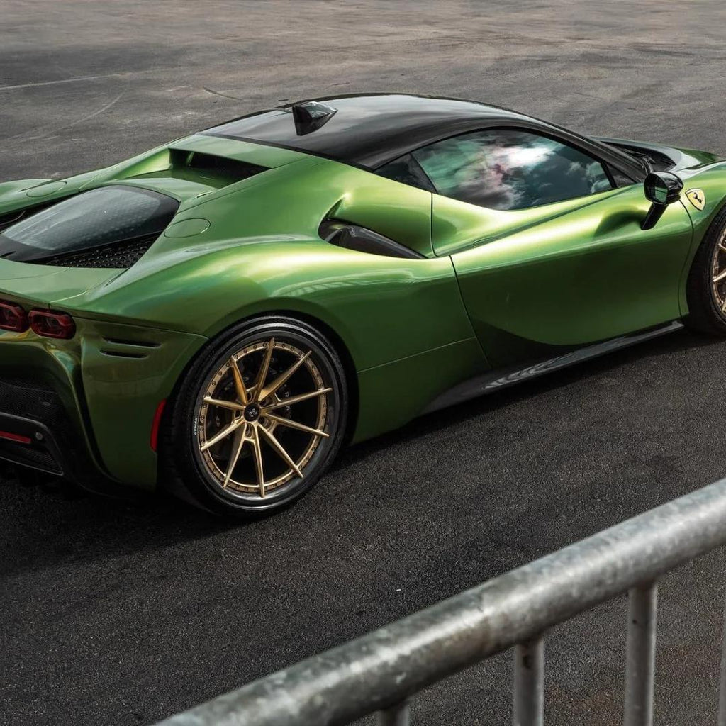 Gloss Metallic Mamba Green Car Vinyl Wrap PET product image 9 - Veloro metallic vinyl wrap
