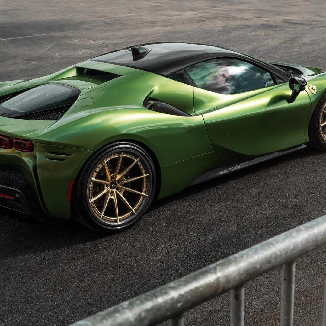 Gloss Metallic Mamba Green Car Vinyl Wrap PET product image 9 - Veloro metallic vinyl wrap