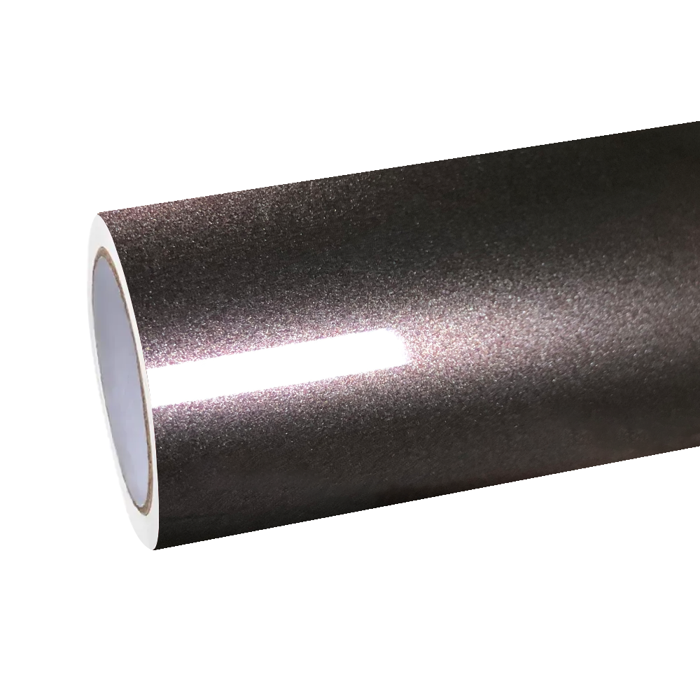 Gloss Metallic Metal Brown Car Vinyl Wrap PET