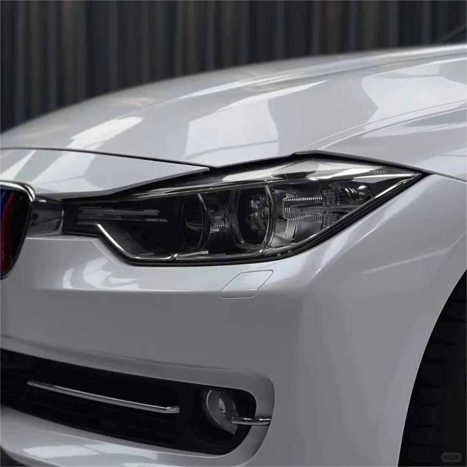 Gloss Metallic Pearl White Car Vinyl Wrap PET product image 7 - Veloro metallic vinyl wrap