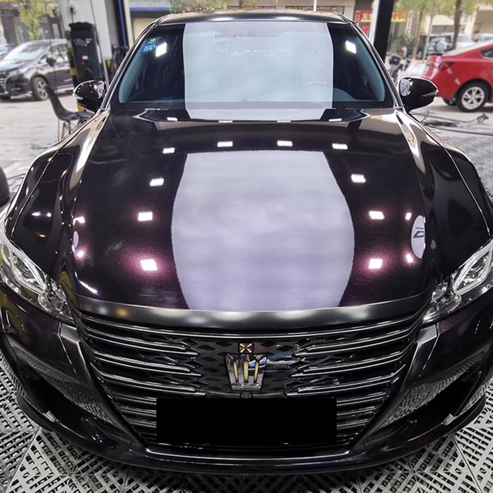 Gloss Metallic Midnight Red Car Vinyl Wrap PET product image 3 - Veloro metallic vinyl wrap