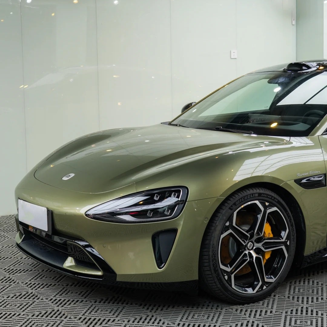 Gloss Metallic MIUI Olive Green Car Vinyl Wrap PET product image 3 - Veloro metallic vinyl wrap