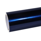 Glossy Metallic Glitter Black Blue Vinyl Wrap