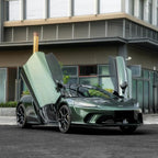 Gloss Metallic Oak Green Car Vinyl Wrap Porsche PET product image 2 - Veloro metallic vinyl wrap