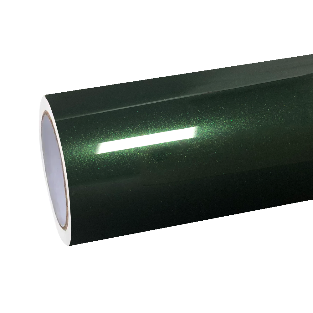 Gloss Metallic Oak Green Car Vinyl Wrap Porsche PET