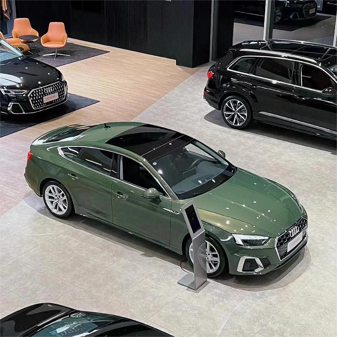 Gloss Metallic Olive Green Car Vinyl Wrap PET product image 7 - Veloro metallic vinyl wrap