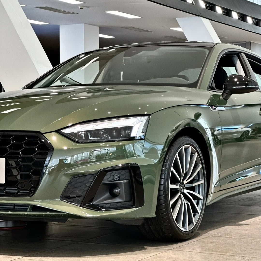 Gloss Metallic Olive Green Car Vinyl Wrap PET product image 4 - Veloro metallic vinyl wrap