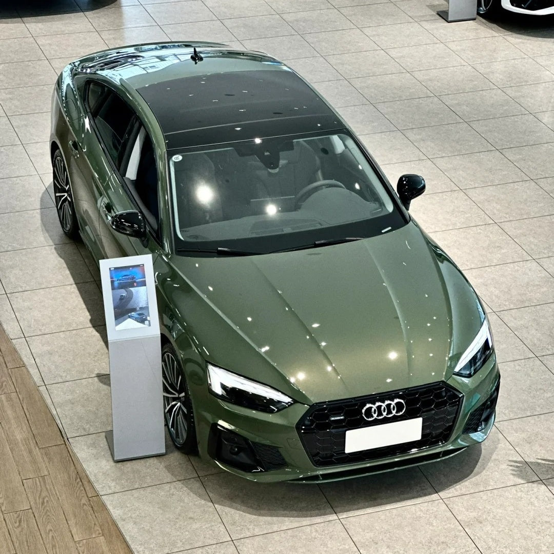 Gloss Metallic Olive Green Car Vinyl Wrap PET product image 2 - Veloro metallic vinyl wrap