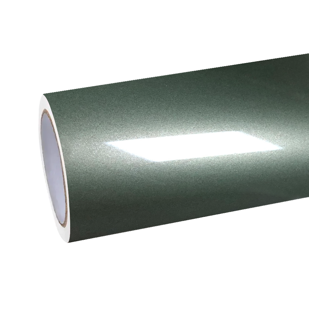 Gloss Metallic Olive Green Car Vinyl Wrap PET