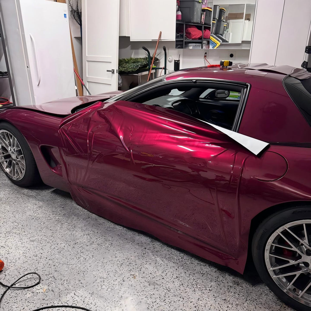 Gloss Metallic Pagoda Red Car Vinyl Wrap PET product image 5 - Veloro metallic vinyl wrap
