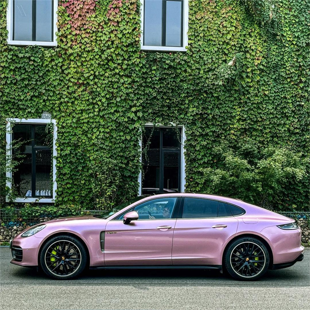 Gloss Metallic Passion Pink Car Vinyl Wrap Bentley GT PET product image 6 - Veloro metallic vinyl wrap