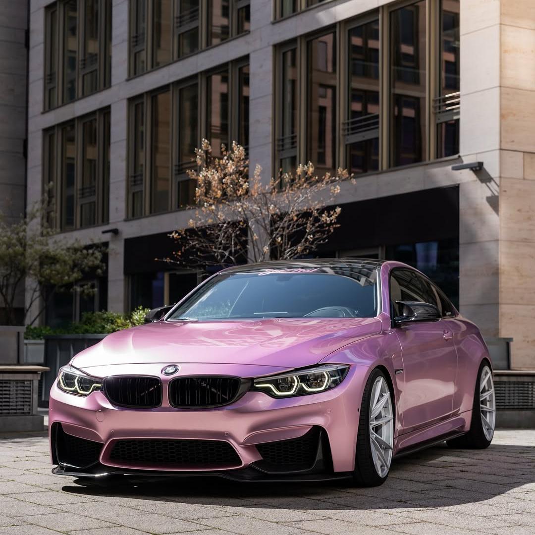 Gloss Metallic Passion Pink Car Vinyl Wrap Bentley GT PET product image 3 - Veloro metallic vinyl wrap