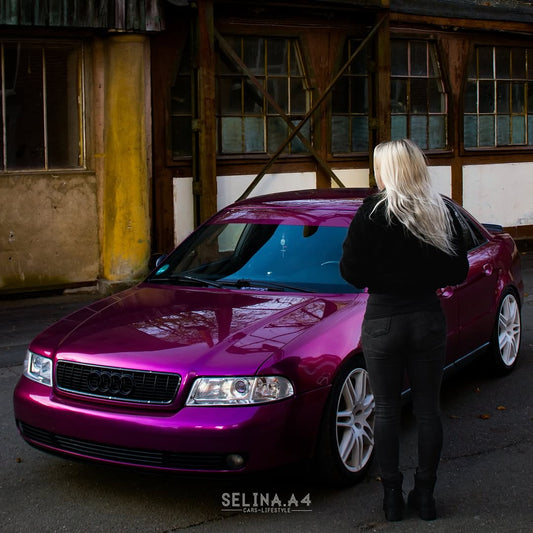 Gloss Metallic Passionate Purple Car Vinyl Wrap PET product image 3 - Veloro metallic vinyl wrap