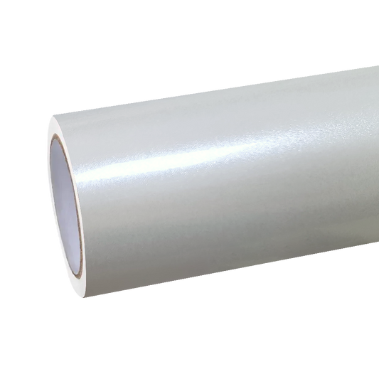 Gloss Metallic Pearl White Car Vinyl Wrap PET