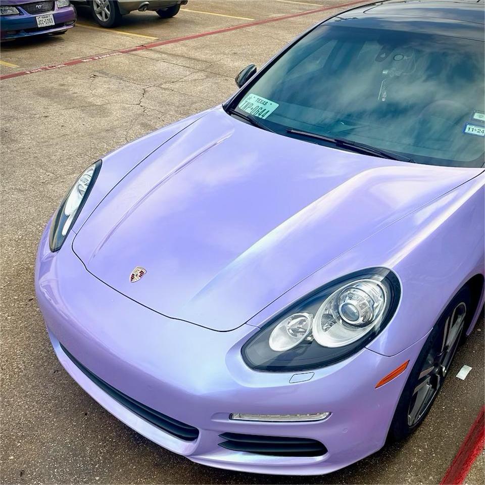 Gloss Metallic Periwinkle Purple Car Vinyl Wrap PET product image 3 - Veloro metallic vinyl wrap
