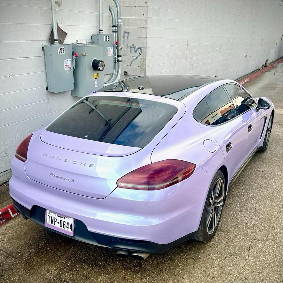 Gloss Metallic Periwinkle Purple Car Vinyl Wrap PET product image 4 - Veloro metallic vinyl wrap