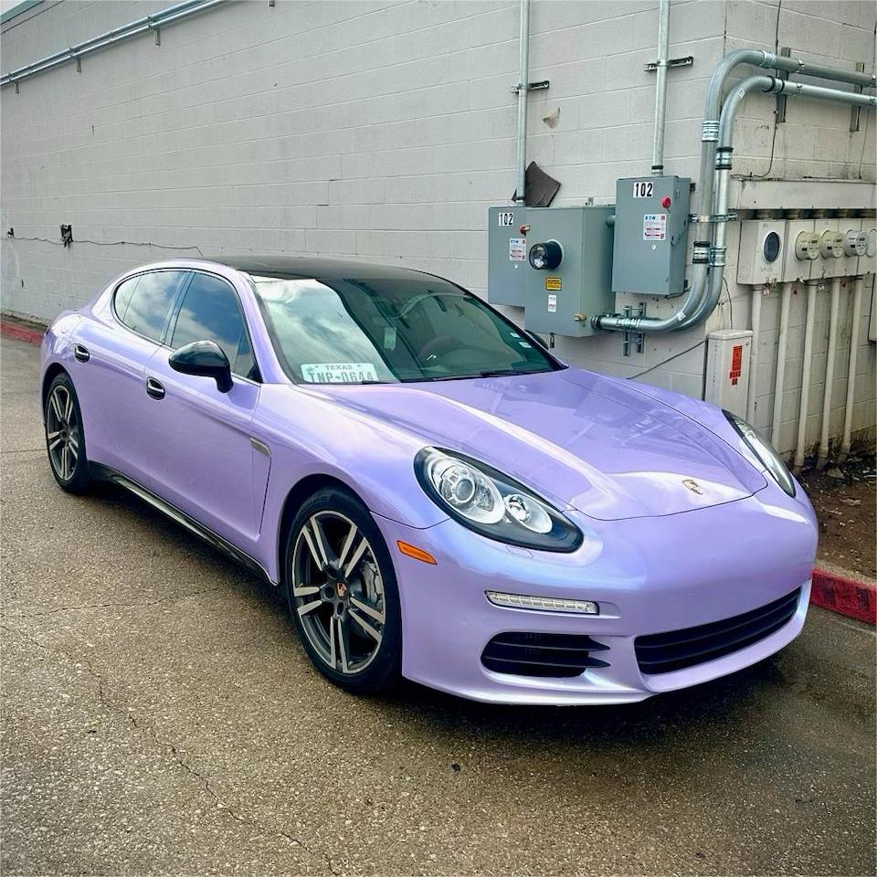 Gloss Metallic Periwinkle Purple Car Vinyl Wrap PET product image 2 - Veloro metallic vinyl wrap