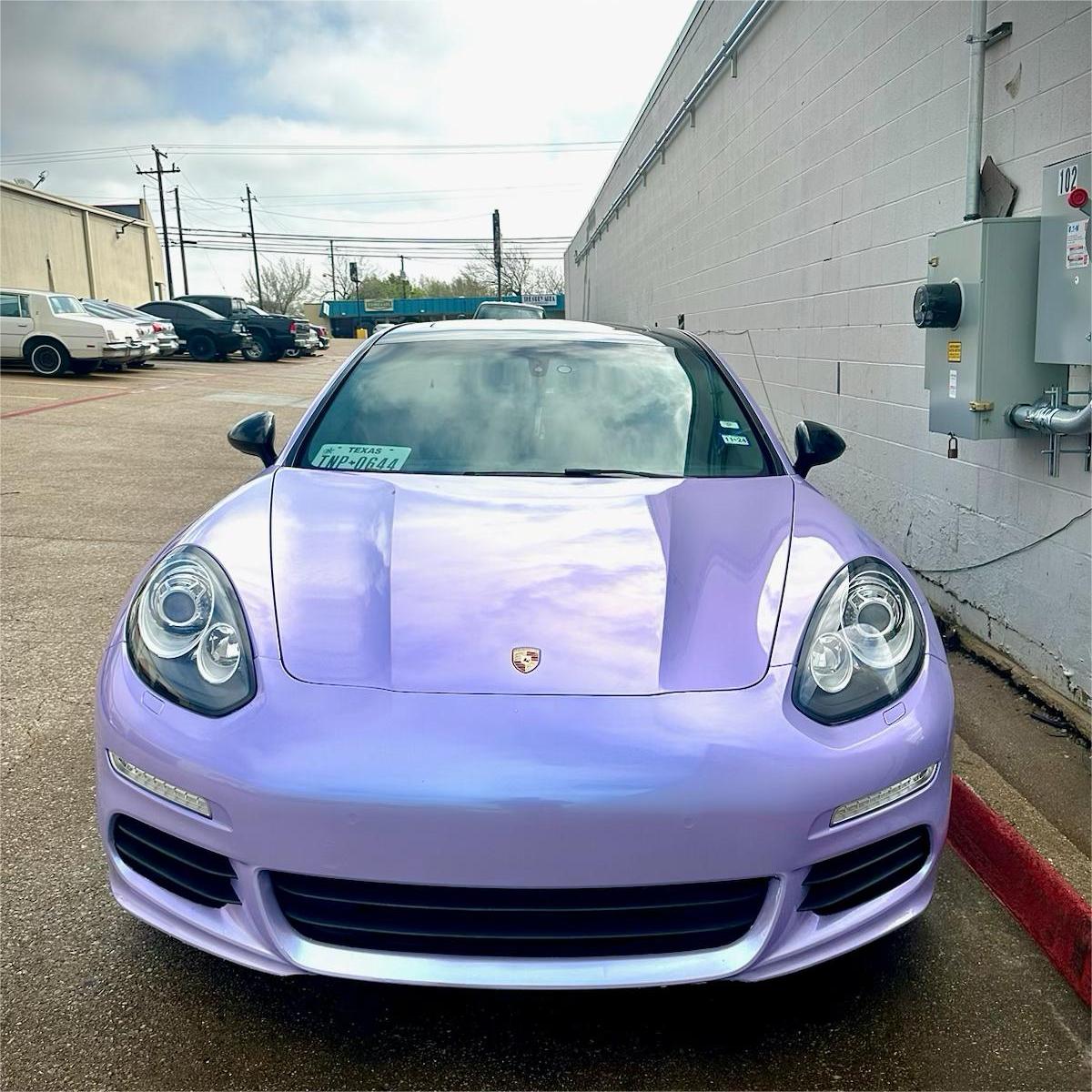 Gloss Metallic Periwinkle Purple Car Vinyl Wrap PET product image 5 - Veloro metallic vinyl wrap