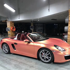 Gloss Metallic Coral Peach Gold Pink Vinyl Car Wrap product image 3 - Veloro metallic vinyl wrap