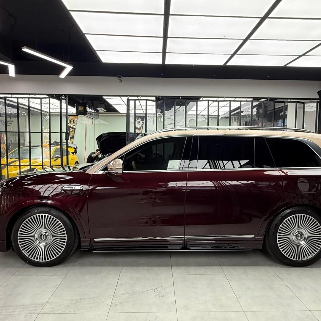 Gloss Metallic Plum Red Car Vinyl Wrap PET product image 4 - Veloro metallic vinyl wrap