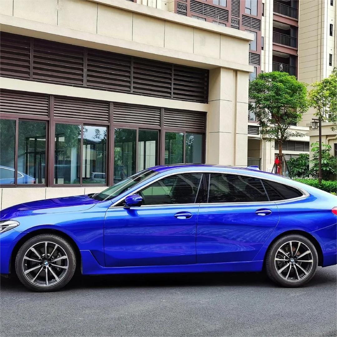 Gloss Metallic Portimand Blue Car Vinyl Wrap BMW PET product image 7 - Veloro metallic vinyl wrap