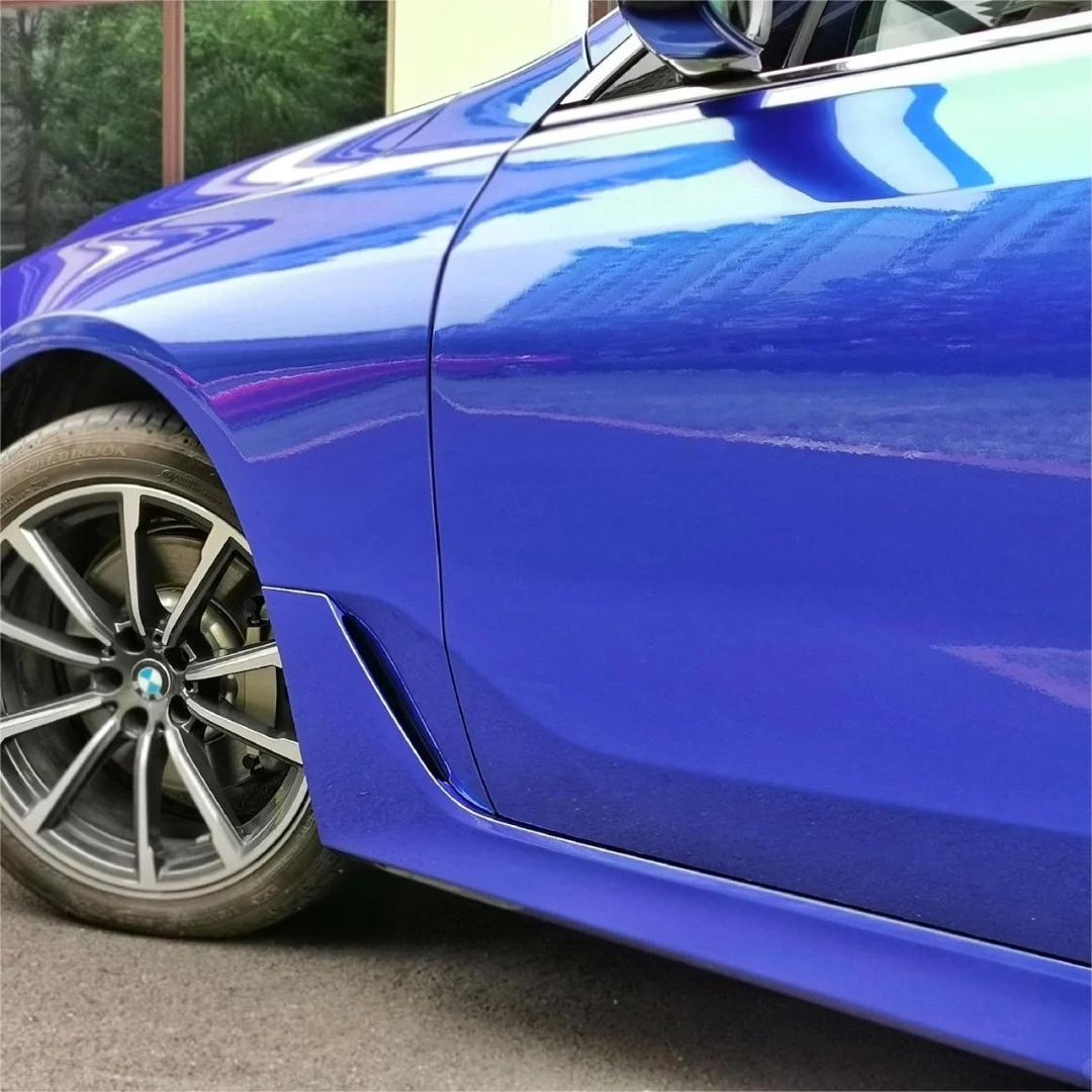 Gloss Metallic Portimand Blue Car Vinyl Wrap BMW PET product image 3 - Veloro metallic vinyl wrap
