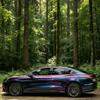Gloss Metallic Chameleon Prasinous Green Car Vinyl Wrap PET product image 2 - Veloro color shift vinyl wrap
