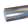 Gloss Metallic Rainbow Holographic Silver Car Vinyl Wrap PET product image 2 - Veloro metallic vinyl wrap