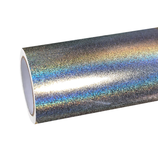Gloss Metallic Rainbow Holographic Silver Car Vinyl Wrap PET product image 2 - Veloro metallic vinyl wrap