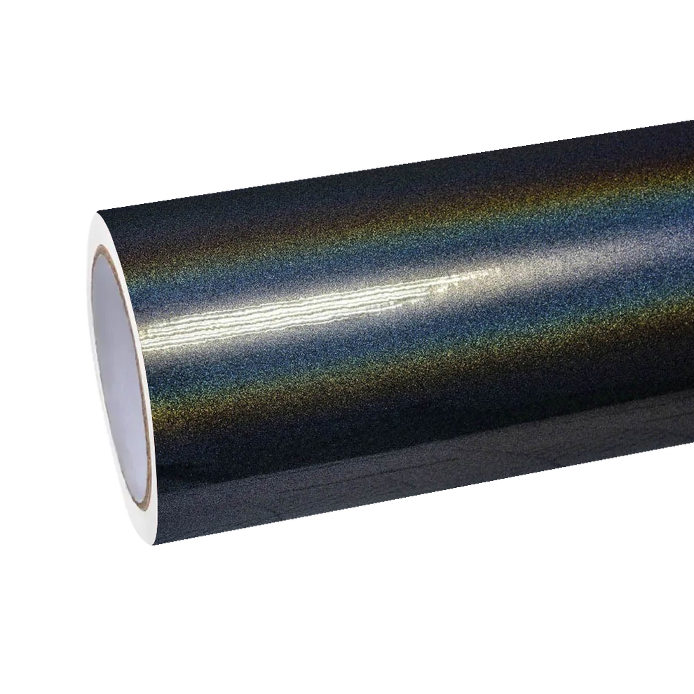 Gloss Metallic Rainbow Laser Black Car Vinyl Wrap PET product image 2 - Veloro metallic vinyl wrap