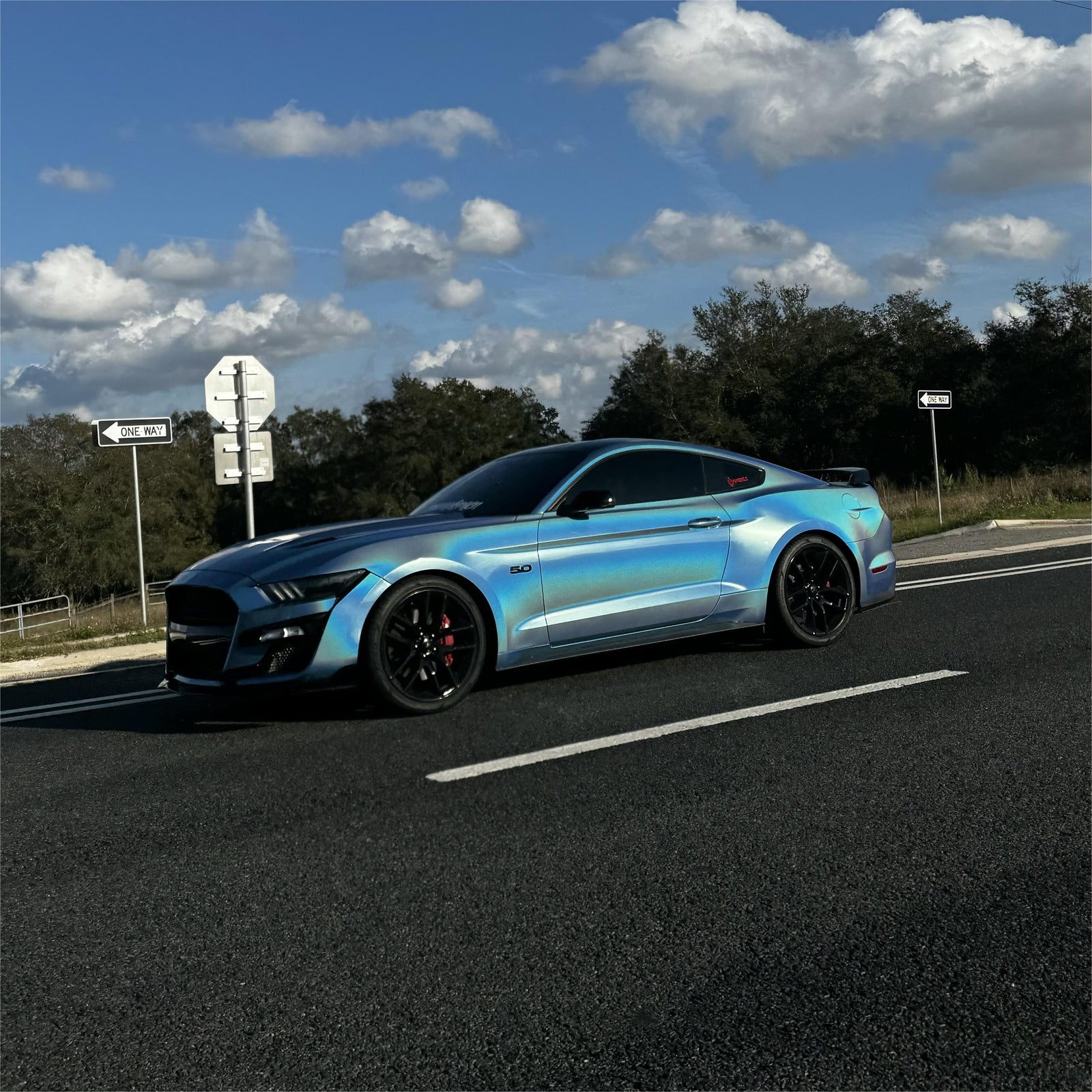 Gloss Metallic Rainbow Laser Blue Car Vinyl Wrap product image 8 - Veloro metallic vinyl wrap
